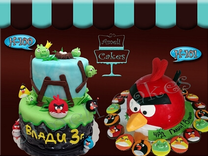 Торта Angry Birds 1