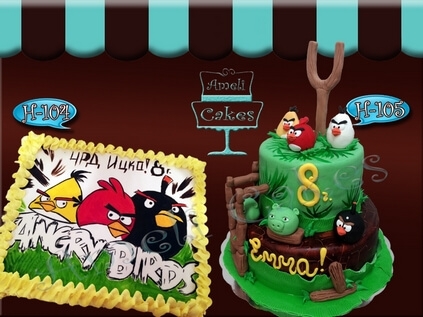 Торта Angry Birds 3