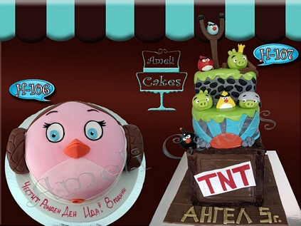 Торта Angry Birds 4